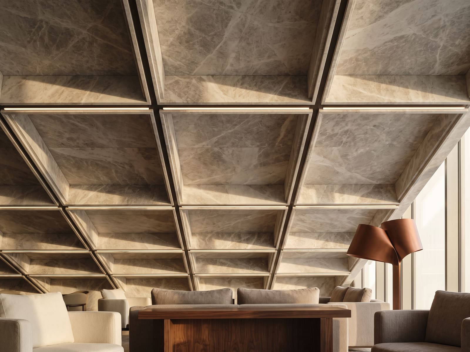 Ceilings in 1 mm MILLIMETER stone